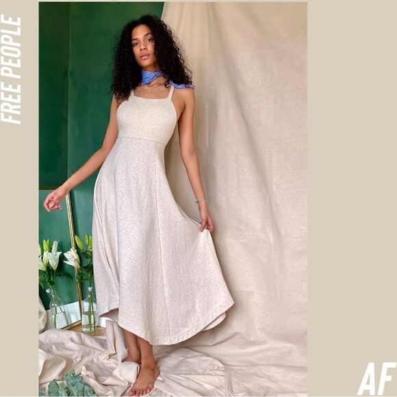 FREE PEOPLE STAY SALTY MIDI DRESS NEW MEDIUM - Picture 2 of 11